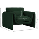  Manufacturer Color_Green -- Stylus Green Boucle Fabric Upholstered Chair IMAGE 16