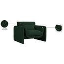  Manufacturer Color_Green -- Stylus Green Boucle Fabric Upholstered Chair IMAGE 17
