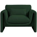  Manufacturer Color_Green -- Stylus Green Boucle Fabric Upholstered Chair IMAGE 4