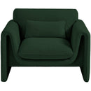  Manufacturer Color_Green -- Stylus Green Boucle Fabric Upholstered Chair IMAGE 5