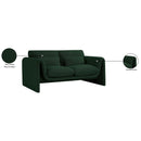  Manufacturer Color_Green -- Stylus 64" Green Boucle Fabric Upholstered Loveseat IMAGE 17