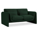  Manufacturer Color_Green -- Stylus 64" Green Boucle Fabric Upholstered Loveseat IMAGE 1