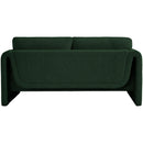 Meridian Stylus Green Boucle Fabric Loveseat IMAGE 3