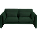  Manufacturer Color_Green -- Stylus 64" Green Boucle Fabric Upholstered Loveseat IMAGE 5