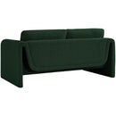  Manufacturer Color_Green -- Stylus 64" Green Boucle Fabric Upholstered Loveseat IMAGE 6
