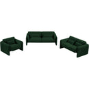  Manufacturer Color_Green -- Stylus 86" Green Boucle Fabric Upholstered Sofa IMAGE 14