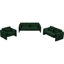 Meridian Stylus Green Boucle Fabric Sofa IMAGE 14
