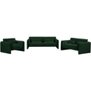 Meridian Stylus Green Boucle Fabric Sofa IMAGE 15