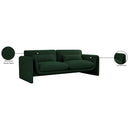  Manufacturer Color_Green -- Stylus 86" Green Boucle Fabric Upholstered Sofa IMAGE 17