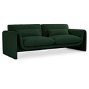  Manufacturer Color_Green -- Stylus 86" Green Boucle Fabric Upholstered Sofa IMAGE 1
