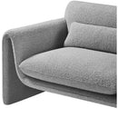 Meridian Stylus Grey Boucle Fabric Chair IMAGE 11