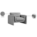  Manufacturer Color_Grey -- Stylus Grey Boucle Fabric Upholstered Chair IMAGE 17