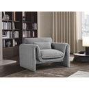  Manufacturer Color_Grey -- Stylus Grey Boucle Fabric Upholstered Chair IMAGE 2