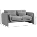  Manufacturer Color_Grey -- Stylus 64" Grey Boucle Fabric Upholstered Loveseat IMAGE 16