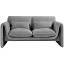  Manufacturer Color_Grey -- Stylus 64" Grey Boucle Fabric Upholstered Loveseat IMAGE 4