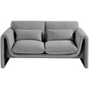  Manufacturer Color_Grey -- Stylus 64" Grey Boucle Fabric Upholstered Loveseat IMAGE 5