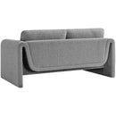  Manufacturer Color_Grey -- Stylus 64" Grey Boucle Fabric Upholstered Loveseat IMAGE 6