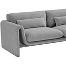 Meridian Stylus Grey Boucle Fabric Sofa IMAGE 12