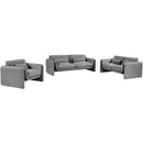  Manufacturer Color_Grey -- Stylus 86" Grey Boucle Fabric Upholstered Sofa IMAGE 13