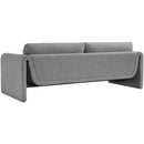  Manufacturer Color_Grey -- Stylus 86" Grey Boucle Fabric Upholstered Sofa IMAGE 6