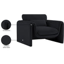  Manufacturer Color_Black -- Meridian Sloan Stationary Fabric Chair IMAGE 16