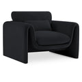 Meridian Sloan Black Velvet Fabric Chair IMAGE 1
