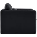 Meridian Sloan Black Velvet Fabric Chair IMAGE 6