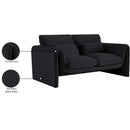  Manufacturer Color_Black -- Meridian Sloan Stationary Fabric Loveseat IMAGE 16