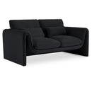  Manufacturer Color_Black -- Meridian Sloan Stationary Fabric Loveseat IMAGE 1