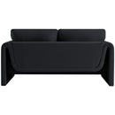  Manufacturer Color_Black -- Meridian Sloan Stationary Fabric Loveseat IMAGE 3