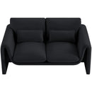  Manufacturer Color_Black -- Meridian Sloan Stationary Fabric Loveseat IMAGE 5
