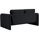  Manufacturer Color_Black -- Meridian Sloan Stationary Fabric Loveseat IMAGE 7