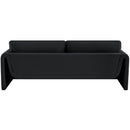 Meridian Sloan Black Velvet Fabric Sofa IMAGE 3