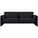 Meridian Sloan Black Velvet Fabric Sofa IMAGE 4