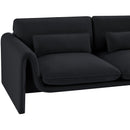 Meridian Sloan Black Velvet Fabric Sofa IMAGE 9