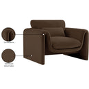 Meridian Sloan Brown Velvet Fabric Chair IMAGE 16