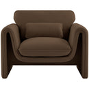  Manufacturer Color_Brown -- Sloan Brown Velvet Upholstered Chair IMAGE 4