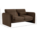  Manufacturer Color_Brown -- Sloan 64" Brown Velvet Upholstered Loveseat IMAGE 15