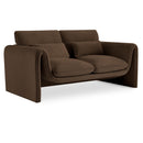  Manufacturer Color_Brown -- Sloan 64" Brown Velvet Upholstered Loveseat IMAGE 1