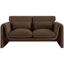  Manufacturer Color_Brown -- Sloan 64" Brown Velvet Upholstered Loveseat IMAGE 4
