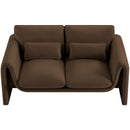  Manufacturer Color_Brown -- Sloan 64" Brown Velvet Upholstered Loveseat IMAGE 5