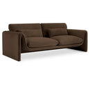 Manufacturer Color_Brown -- Sloan 86" Brown Velvet Upholstered Sofa IMAGE 1