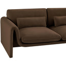  Manufacturer Color_Brown -- Sloan 86" Brown Velvet Upholstered Sofa IMAGE 9