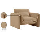  Manufacturer Color_Camel -- Sloan Camel Velvet Upholstered Chair IMAGE 16