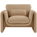  Manufacturer Color_Camel -- Sloan Camel Velvet Upholstered Chair IMAGE 4