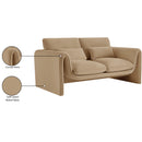  Manufacturer Color_Camel -- Sloan 64" Camel Velvet Upholstered Loveseat IMAGE 16