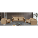 Meridian Sloan Camel Velvet Fabric Loveseat IMAGE 17