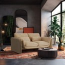  Manufacturer Color_Camel -- Sloan 64" Camel Velvet Upholstered Loveseat IMAGE 2