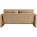 Meridian Sloan Camel Velvet Fabric Loveseat IMAGE 3