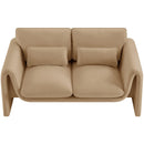  Manufacturer Color_Camel -- Sloan 64" Camel Velvet Upholstered Loveseat IMAGE 5